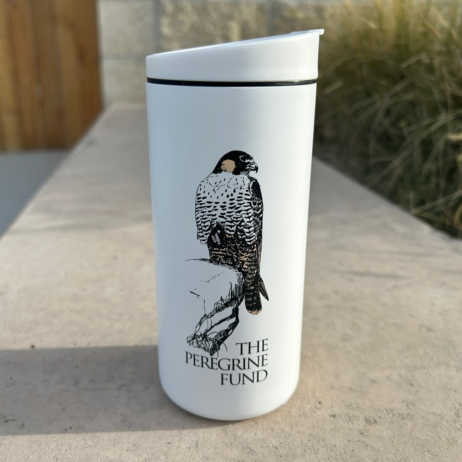 MiiR 12oz White TPF Flip Traveler – The Peregrine Fund MiiR 12oz White TPF Flip Traveler – The Peregrine Fund