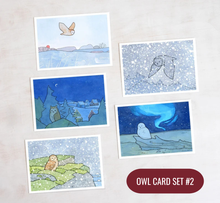 Load image into Gallery viewer, Holiday Owl Notecard Sets