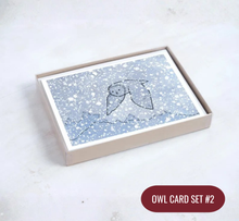 Load image into Gallery viewer, Holiday Owl Notecard Sets