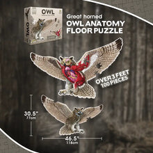 Load image into Gallery viewer, Owl Anatomy Floor Puzzle