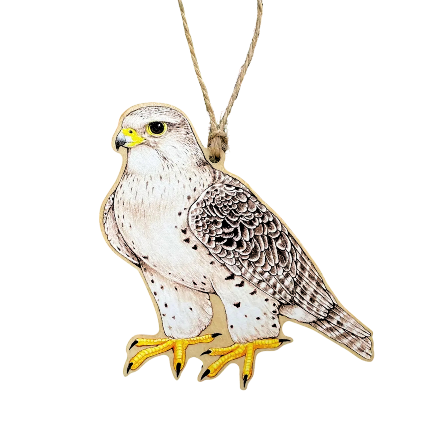 The Peregrine Fund wooden ornaments