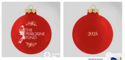 2025 Peregrine Fund Ball Ornament