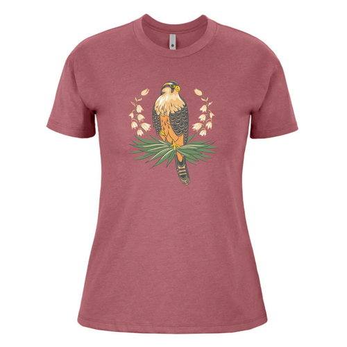 Aplomado Falcon with Yucca Wreath - Ladies Crewneck