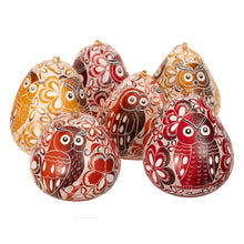 Load image into Gallery viewer, Owl Trio Design - Laced Bird Gourd Ornament